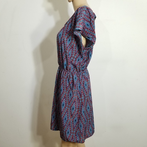 Pink Rose Pink & Blue Tribal Pattern Dress XL - Picture 4 of 6